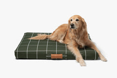 Hunter Green Grid Dog Bed
