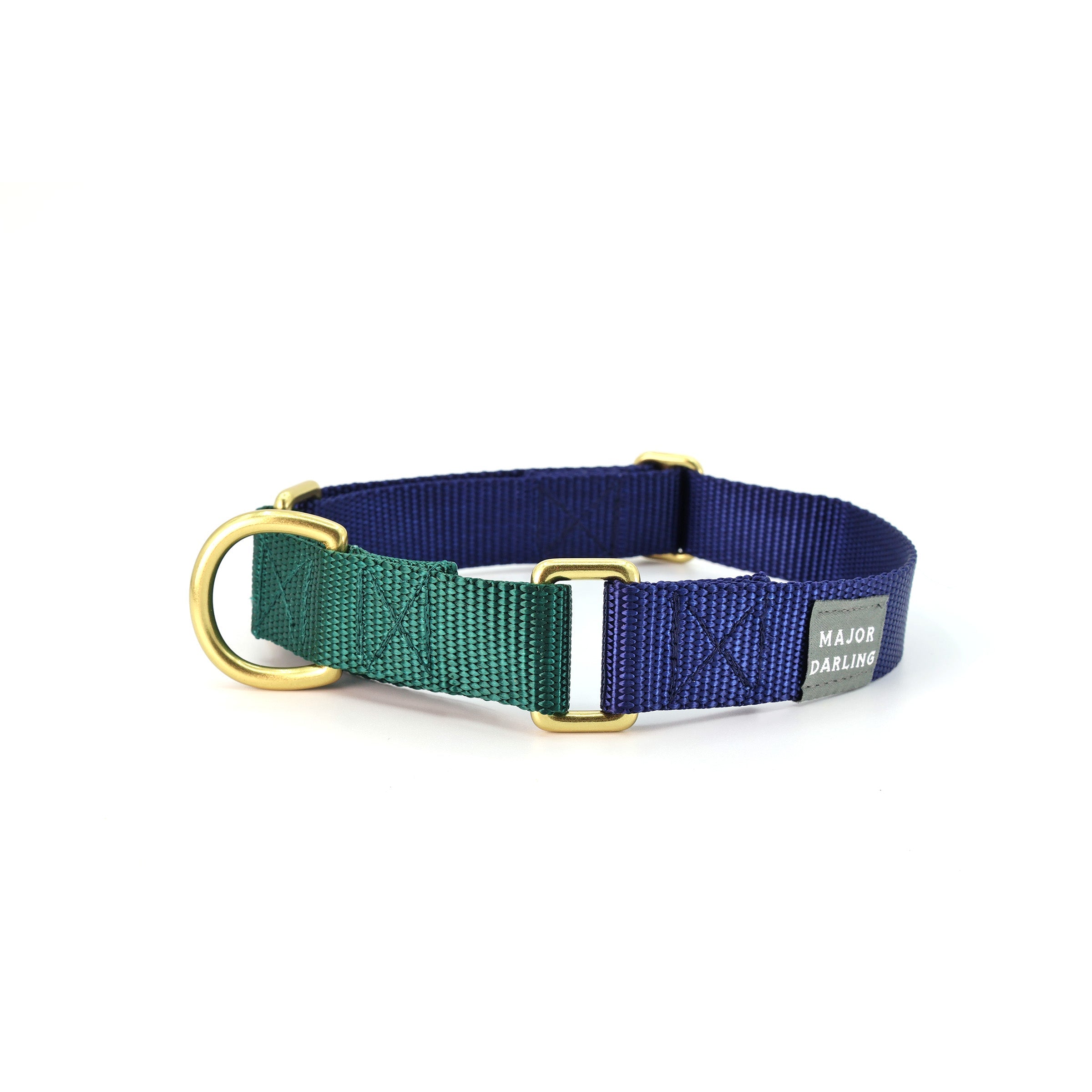 martingale collar / navy + forest - Biscuit & Bell