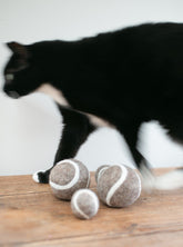 Wool Cat Tennis Balls - Biscuit & Bell
