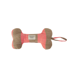 Ashi Dog Toy Small - Cherry Red/Taupe