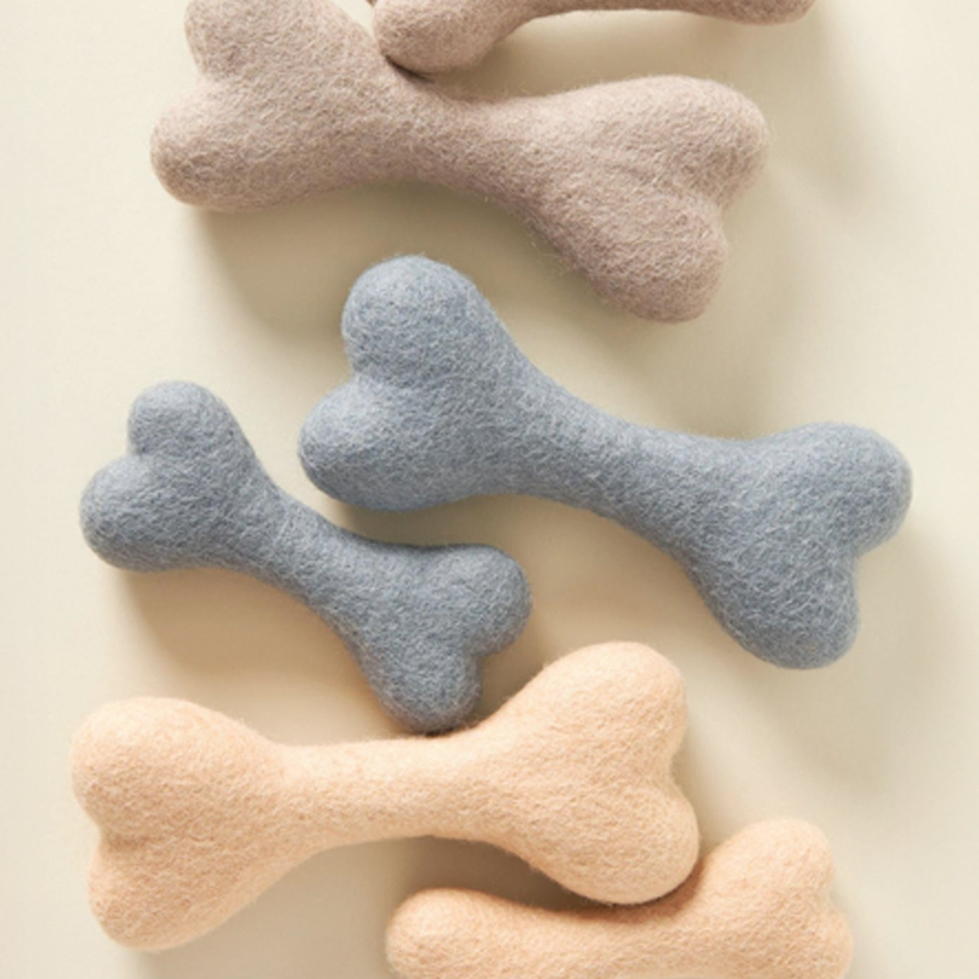 Neutral Woolbone Dog Toy - Biscuit & Bell