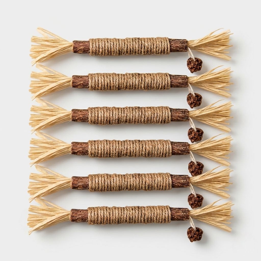 Chew Stick Cat Toy - Biscuit & Bell
