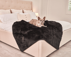PupProtector Summer Short Fur Waterproof Throw Blanket - Midnight Black