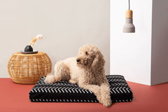 Black Chevron Boho Dog Bed or Bed Cover