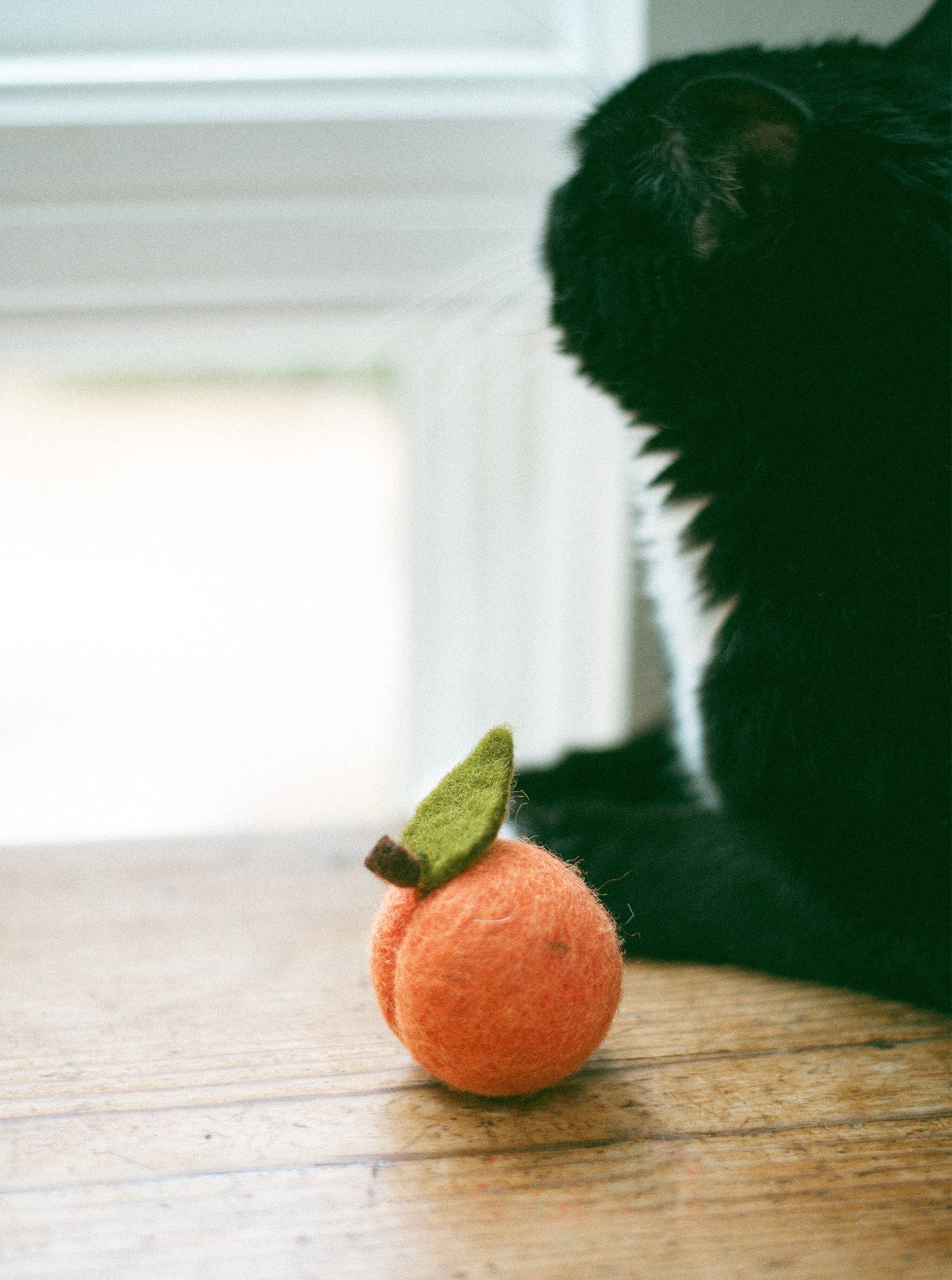 PEACH WOOL DOG & CAT TOY - Biscuit & Bell
