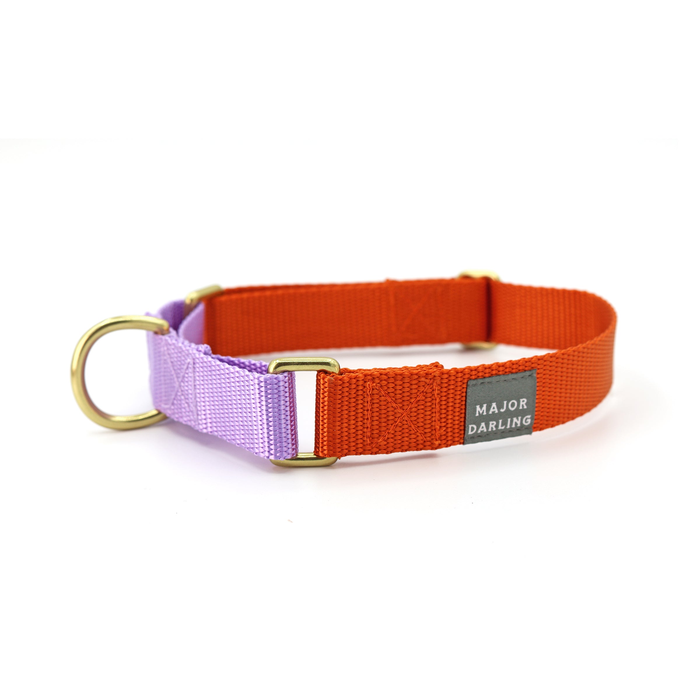 martingale collar / orange + lilac - Biscuit & Bell