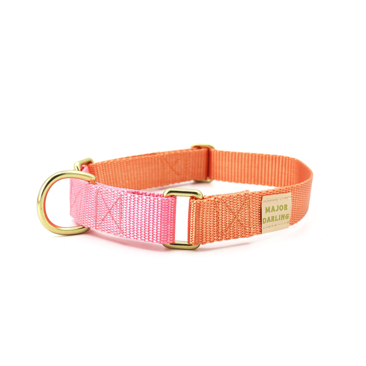 martingale collar / peach + pink - Biscuit & Bell