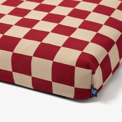 Red Checker Dog Bed with Cover