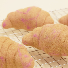 Croissant Wool Dog Toy - Biscuit & Bell