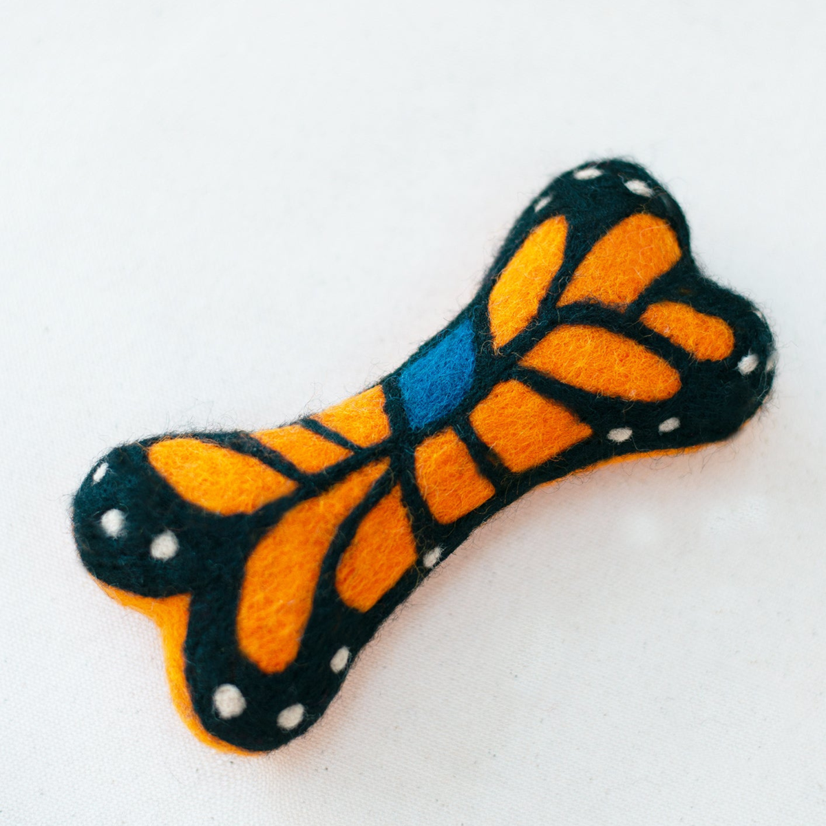 Monarch Butterfly Woolbone Dog Toy - Biscuit & Bell