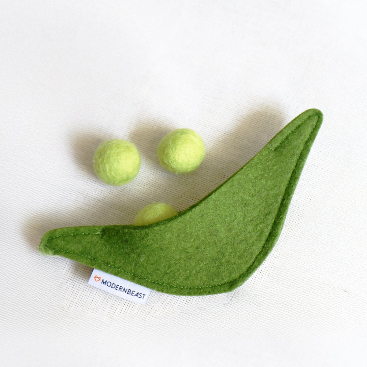 Pea Pod Wool Cat Enrichment Toy - Biscuit & Bell