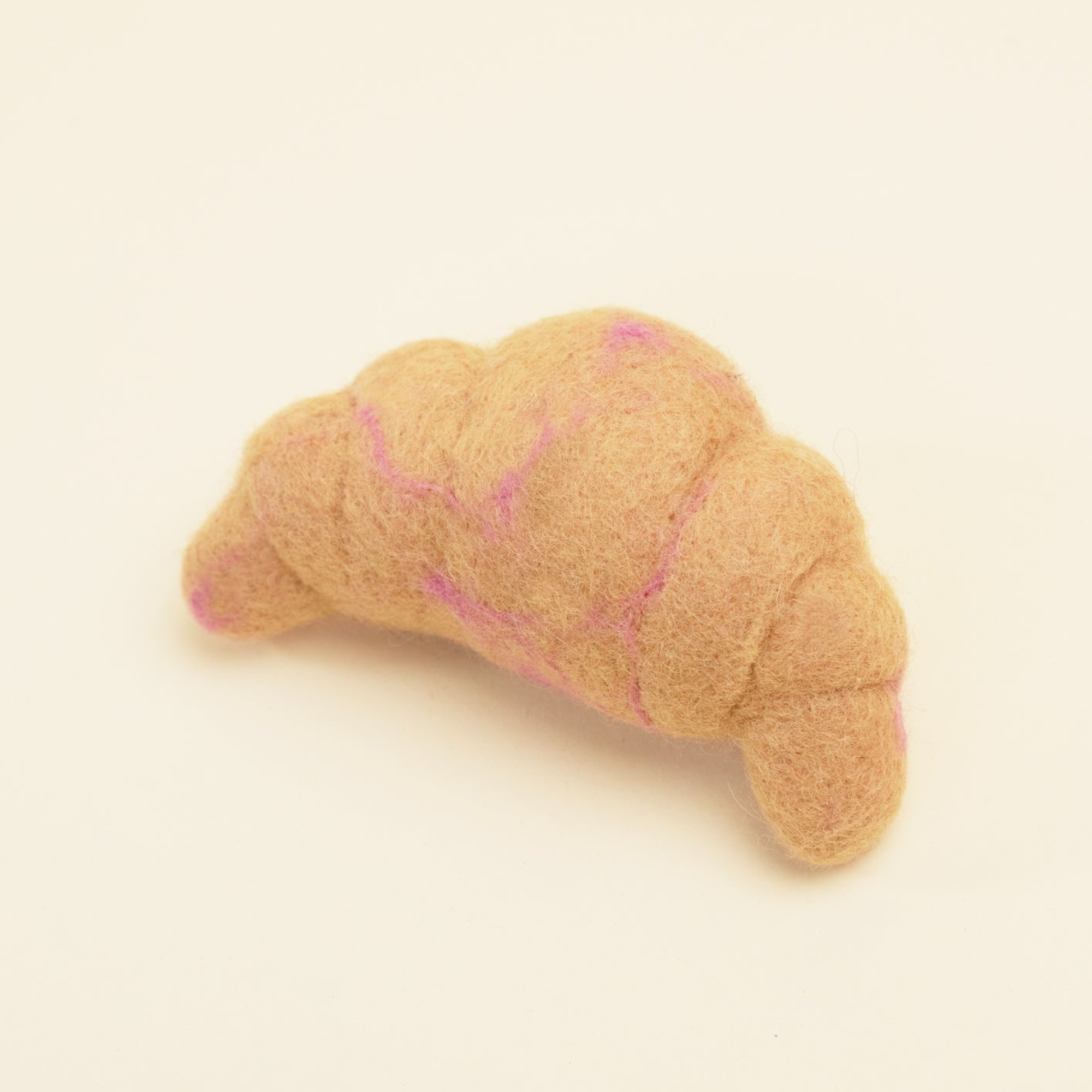Croissant Wool Dog Toy - Biscuit & Bell