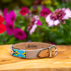 Sambboho Blue Vogue Beaded Cat Collar