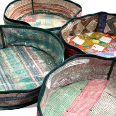 Puebco Vintage Kantha Quilt Pet Bed